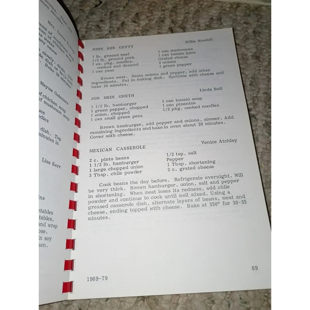 Vessel Sponsored For Semo Christian Academy Cookbook‎ 1973 Spiral
